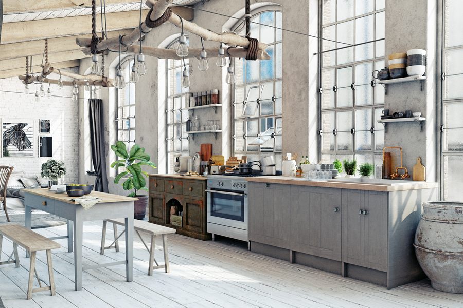 kuchnia w stylu loft