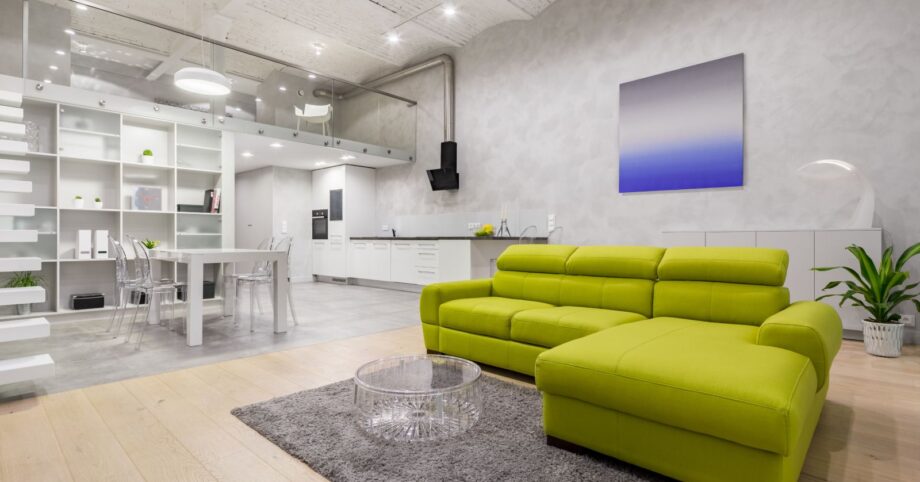 Antresola w salonie OKNOPLAST