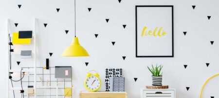 Geometryczna tapera do pokoju dziecięcego