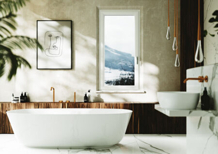 roleta rzymska w łazience