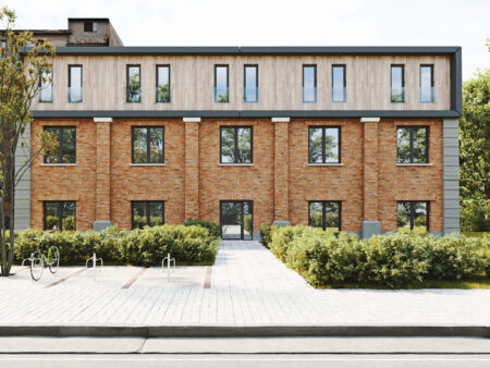 Biurowiec z oknami Koncept