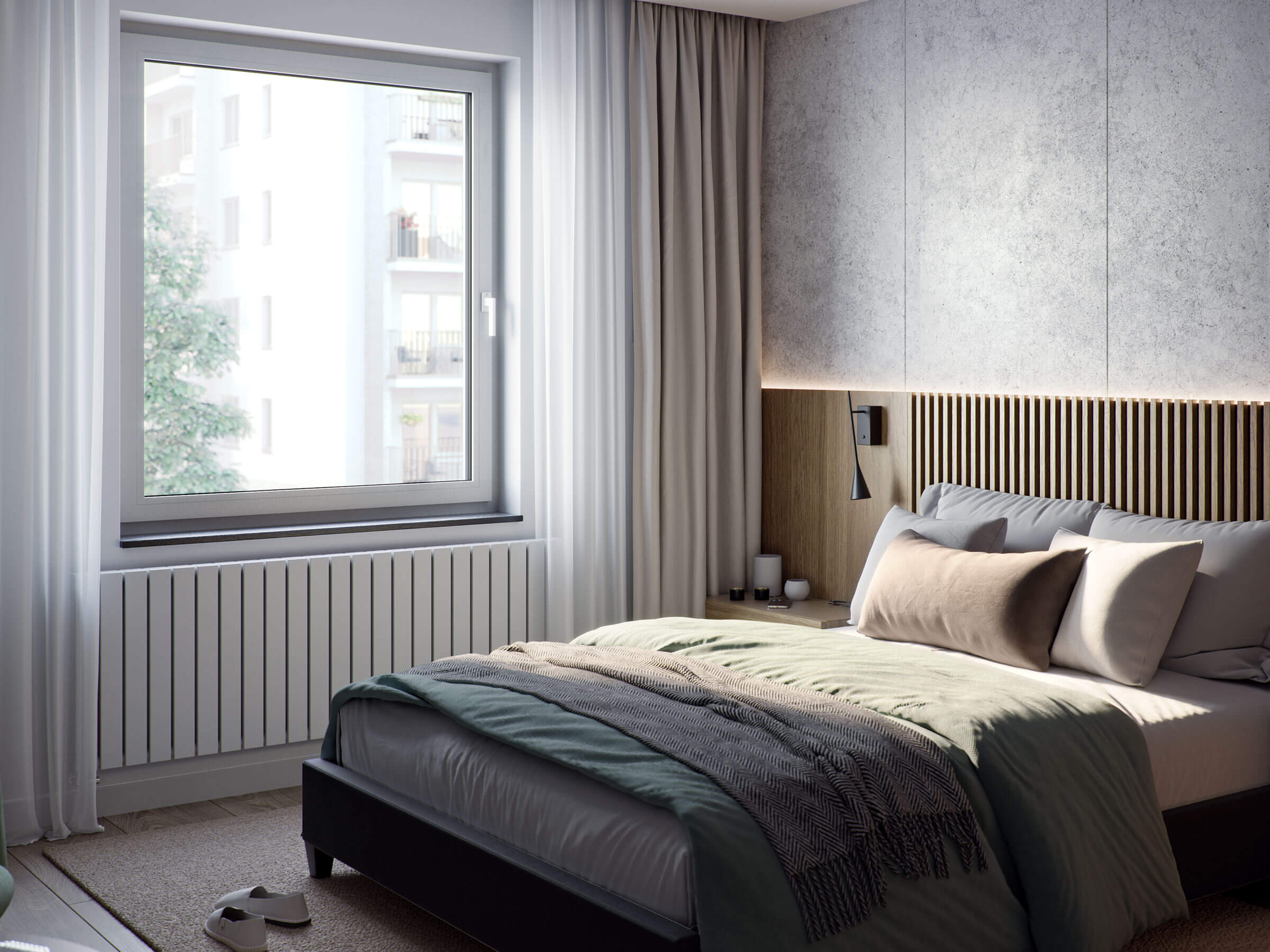 Sypialnia z oknami PIXEL white matt 