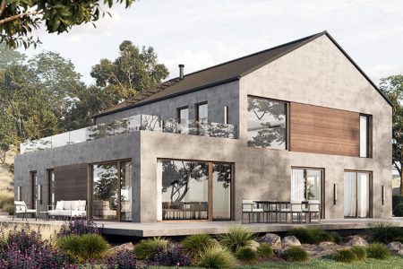 Okno Pilar w kolorze amber oak semimatt