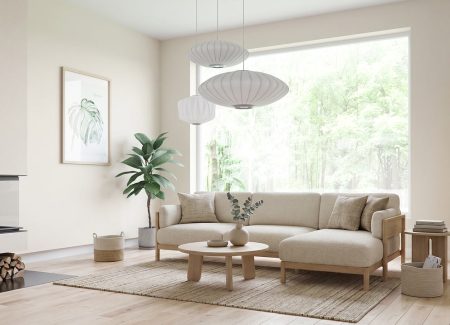 Salon w kolorze Cloud Dancer - okno - Pixel