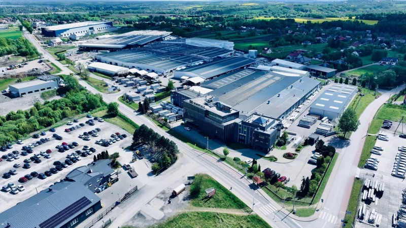 Zakład produkcyjny OKNOPLAST z lotu ptaka
